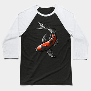 Black Japanese carp Baseball T-Shirt